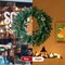 Pre-Lit Artificial Christmas Wreaths with 40 LED Lights&Timer (Green With Snow) 23.6"D x 4"W x 23.6"H